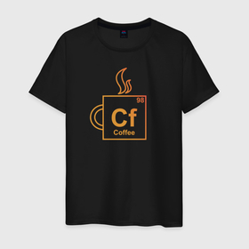 Мужская футболка хлопок с принтом Cf (coffee) в Тюмени, 100% хлопок | прямой крой, круглый вырез горловины, длина до линии бедер, слегка спущенное плечо. | engineer | math | nerd | sience | инженер