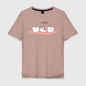Мужская футболка хлопок Oversize с принтом CARAMBA! в Тюмени, 100% хлопок | свободный крой, круглый ворот, “спинка” длиннее передней части | дантист | зубной врач | зубы | медицина | ортодонт | рот | стоматолог