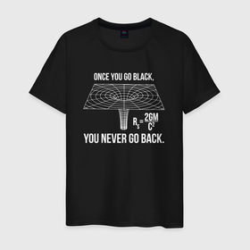 Мужская футболка хлопок с принтом Black hole в Екатеринбурге, 100% хлопок | прямой крой, круглый вырез горловины, длина до линии бедер, слегка спущенное плечо. | engineer | math | nerd | sience | инженер