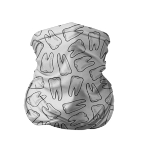 Бандана-труба 3D с принтом зубы в Новосибирске, 100% полиэстер, ткань с особыми свойствами — Activecool | плотность 150‒180 г/м2; хорошо тянется, но сохраняет форму | дантист | зубной врач | зубы | медицина | ортодонт | рот | стоматолог