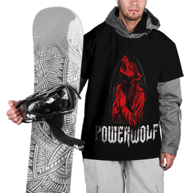 Накидка на куртку 3D с принтом POWERWOLF в Кировске, 100% полиэстер |  | hardcore | metal | music | powerwolf | punk | rock | волки | метал | музыка | панк | рок
