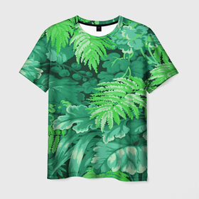 Мужская футболка 3D с принтом Джунгли в Петрозаводске, 100% полиэфир | прямой крой, круглый вырез горловины, длина до линии бедер | summer | tropic | жара | летний | лето | отдых | пальмы | природа | текстура | тропикано | тропики