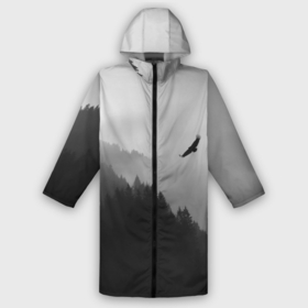 Дождевик унисекс 3D с принтом ОРЁЛ НАД ЛЕСОМ в городе Новоалтайск,  |  | bird | dark | fog | forest | heaven | jh k | ktc | sky | texture | деревья | животные | лес | небо | орел | природа | птица | птицы | текстуры | тёмный лес | туман