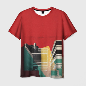 Мужская футболка 3D с принтом архитектура в Белгороде, 100% полиэфир | прямой крой, круглый вырез горловины, длина до линии бедер | architecture | general plan 
architect | архитектор | архитектура | генплан | знание