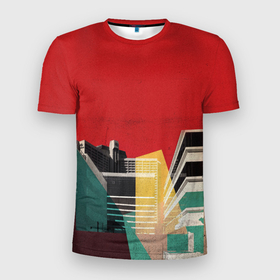 Мужская футболка 3D Slim с принтом архитектура в Санкт-Петербурге, 100% полиэстер с улучшенными характеристиками | приталенный силуэт, круглая горловина, широкие плечи, сужается к линии бедра | architecture | general plan 
architect | архитектор | архитектура | генплан | знание