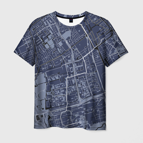 Мужская футболка 3D с принтом генплан города в Санкт-Петербурге, 100% полиэфир | прямой крой, круглый вырез горловины, длина до линии бедер | architecture | general plan 
architect | архитектор | архитектура | генплан | знание