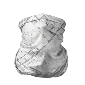 Бандана-труба 3D с принтом план здания в Тюмени, 100% полиэстер, ткань с особыми свойствами — Activecool | плотность 150‒180 г/м2; хорошо тянется, но сохраняет форму | architecture | general plan 
architect | архитектор | архитектура | генплан | знание