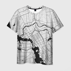 Мужская футболка 3D с принтом генплан в Курске, 100% полиэфир | прямой крой, круглый вырез горловины, длина до линии бедер | architecture | general plan 
architect | архитектор | архитектура | генплан | знание