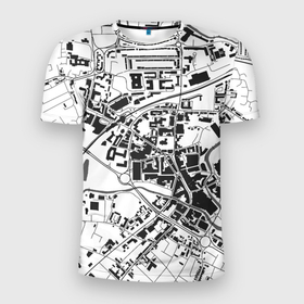 Мужская футболка 3D спортивная с принтом генплан в Курске, 100% полиэстер с улучшенными характеристиками | приталенный силуэт, круглая горловина, широкие плечи, сужается к линии бедра | architecture | general plan 
architect | архитектор | архитектура | генплан | знание