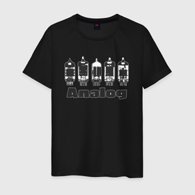 Мужская футболка хлопок с принтом Analog , 100% хлопок | прямой крой, круглый вырез горловины, длина до линии бедер, слегка спущенное плечо. | engineer | math | nerd | sience | инженер