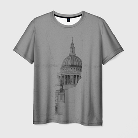 Мужская футболка 3D с принтом собор  , 100% полиэфир | прямой крой, круглый вырез горловины, длина до линии бедер | architecture | general plan 
architect | архитектор | архитектура | генплан | знание