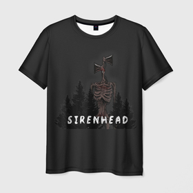Мужская футболка 3D с принтом Сиреноголовый в Белгороде, 100% полиэфир | прямой крой, круглый вырез горловины, длина до линии бедер | 6789 | foundation | head | scp | siren | sirenhead | голова | объект | объекты | сирена | сиреноголовый | фонд