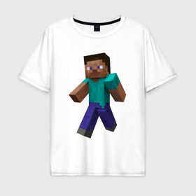 Мужская футболка хлопок Oversize с принтом Minecraft персонаж в Тюмени, 100% хлопок | свободный крой, круглый ворот, “спинка” длиннее передней части | minecraft | копатель | кубики | майкрафт | майнкрафт | мморг | мультиплеер | пиксели | пиксельная игра | развивающая игра | рпг | строительство | стройка