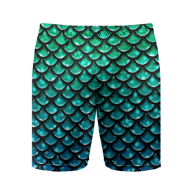 Мужские шорты спортивные с принтом Змеиная кожа ,  |  | бирюзовый | блики | зеленый | змея | кожа | свет | синий | чешуя