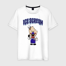 Мужская футболка хлопок с принтом Ice Scream в Петрозаводске, 100% хлопок | прямой крой, круглый вырез горловины, длина до линии бедер, слегка спущенное плечо. | horror | ice scream | neighborhood | аркадный | хоррор