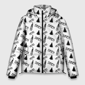 Мужская зимняя куртка 3D с принтом Siren Head в Петрозаводске, верх — 100% полиэстер; подкладка — 100% полиэстер; утеплитель — 100% полиэстер | длина ниже бедра, свободный силуэт Оверсайз. Есть воротник-стойка, отстегивающийся капюшон и ветрозащитная планка. 

Боковые карманы с листочкой на кнопках и внутренний карман на молнии. | Тематика изображения на принте: game | scp | siren head | sirenhead | игра | лес | монстр | персонаж | сирена | сиреноголовый | узор | хоррор | чудовище