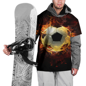 Накидка на куртку 3D с принтом Мяч в Петрозаводске, 100% полиэстер |  | Тематика изображения на принте: мяч | огонь | пламя | футбол | футбольный мяч
