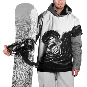 Накидка на куртку 3D с принтом Ярость в Тюмени, 100% полиэстер |  | berserk | берсерк | гатс | черный мечник | ярость