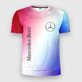 Мужская футболка 3D Slim с принтом MERCEDES   МЕРСЕДЕС в Санкт-Петербурге, 100% полиэстер с улучшенными характеристиками | приталенный силуэт, круглая горловина, широкие плечи, сужается к линии бедра | amg | auto | bens | benz | logo | merc | mercedes | mercedes benz | mersedes | moto | new | star | vthctltc | авто | амг | бенц | звезда | класс | лого | логотип | мерин | мерс | мерседес | мерседес бенц | мото | новый | символ | символы | ьуксуву