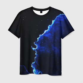 Мужская футболка 3D с принтом Ночное небо Космос 3D в Петрозаводске, 100% полиэфир | прямой крой, круглый вырез горловины, длина до линии бедер | звёзды | космос | небо. | неоновые принты | ночное небо | созвездия