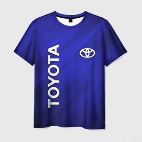 Мужская футболка 3D с принтом TOYOTA , 100% полиэфир | прямой крой, круглый вырез горловины, длина до линии бедер | toyota | авто | автомобиль | логотип | марка | машина | надпись | текстура | тоета | тойота