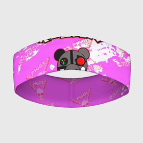 Повязка на голову 3D с принтом Свинка Пигги из Roblox ,  |  | pig | piggi | roblox | svinka | игра | пигги