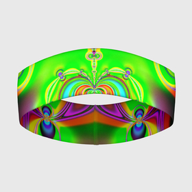 Повязка на голову 3D с принтом КИСЛОТНЫЙ ФРАКТАЛ ГЕОМЕТРИЯ в Кировске,  |  | abstract | abstraction | color | fractal | geometry | paitnt | psy | rdtktr | абстракция | геометрия | краски | неоновые | психоделика | фрактал