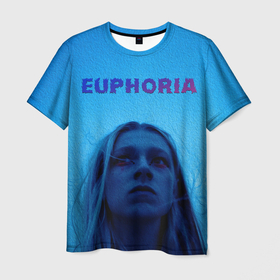 Мужская футболка 3D с принтом Euphoria в Белгороде, 100% полиэфир | прямой крой, круглый вырез горловины, длина до линии бедер | euphoria | hunter schafer | jules vaughn | rue bennett | zendaya | джулиус | джулс вон | зендайа | зендая | ру беннет | хантер шафер | эйфория