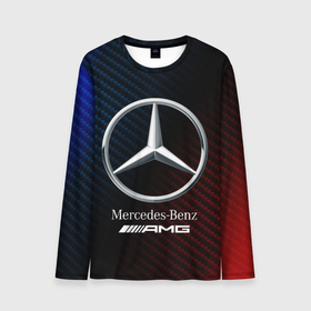 Мужской лонгслив 3D с принтом MERCEDES / МЕРСЕДЕС в Тюмени, 100% полиэстер | длинные рукава, круглый вырез горловины, полуприлегающий силуэт | amg | auto | bens | benz | logo | merc | mercedes | mercedes benz | mersedes | moto | new | star | vthctltc | авто | амг | бенц | звезда | класс | лого | логотип | мерин | мерс | мерседес | мерседес бенц | мото | новый | символ | символы | ьуксуву