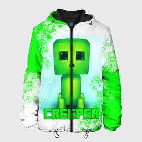 Мужская куртка 3D с принтом MINECRAFT CREEPER в городе Новоалтайск, ткань верха — 100% полиэстер, подклад — флис | прямой крой, подол и капюшон оформлены резинкой с фиксаторами, два кармана без застежек по бокам, один большой потайной карман на груди. Карман на груди застегивается на липучку | creeper | game | minecraft | блоки | игра | квадраты | компьютерная | крипер | криппер | майнкрафт | огонь
