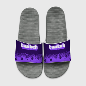Шлепанцы с принтом TWITCH   ТВИЧ ,  |  | game | games | logo | ndbnx | ndbx | site | stream | streamer | twich | twitch | видео | ецшеср | ецшср | игра | игрок | игроку | игры | лого | логотип | логотипы | сайт | символ | символы | стрим | стример | стримера | стрим