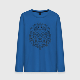 Мужской лонгслив хлопок с принтом Геометрический Лев в Тюмени, 100% хлопок |  | геометрический рисунок | лев | царь зверей