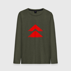 Мужской лонгслив хлопок с принтом Ghost of Tsushima Red Logo (Z) , 100% хлопок |  | game | ghost of tsushima | jin sakai | samurai | дзин сакай | игра | призрак цусимы | самурай
