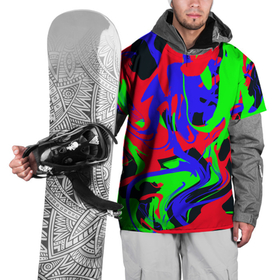 Накидка на куртку 3D с принтом Абстрактные краски в Екатеринбурге, 100% полиэстер |  | Тематика изображения на принте: abstract | art | camo | colorful | digital | fluid | абстракция | арт | камуфляж | краски | цифровой