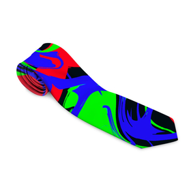 Галстук 3D с принтом Абстрактные краски в Петрозаводске, 100% полиэстер | Длина 148 см; Плотность 150-180 г/м2 | abstract | art | camo | colorful | digital | fluid | абстракция | арт | камуфляж | краски | цифровой