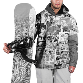 Накидка на куртку 3D с принтом MANGA MONOCHROME PATTERN в Санкт-Петербурге, 100% полиэстер |  | anime | art | comics | manga | texture | аниме | арт | комикс | манга | текстура