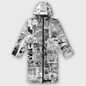Дождевик унисекс 3D с принтом MANGA MONOCHROME PATTERN в городе Новоалтайск,  |  | anime | art | comics | manga | texture | аниме | арт | комикс | манга | текстура