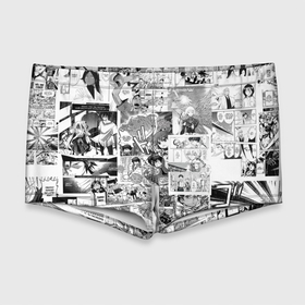 Мужские купальные плавки 3D с принтом MANGA MONOCHROME PATTERN в Кировске, Полиэстер 85%, Спандекс 15% |  | anime | art | comics | manga | texture | аниме | арт | комикс | манга | текстура