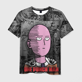 Мужская футболка 3D с принтом I am okey , 100% полиэфир | прямой крой, круглый вырез горловины, длина до линии бедер | im ok | one punch man | saitama | аниме | ван панч мэн | манга | сайтама