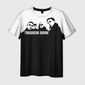 Мужская футболка 3D с принтом Гражданская оборона , 100% полиэфир | прямой крой, круглый вырез горловины, длина до линии бедер | анархия | андеграунд | гражданская оборона | егор летов | панк рок | рок