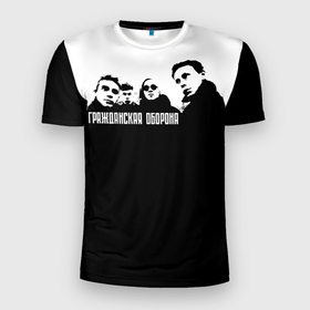 Мужская футболка 3D спортивная с принтом Гражданская оборона в Белгороде, 100% полиэстер с улучшенными характеристиками | приталенный силуэт, круглая горловина, широкие плечи, сужается к линии бедра | анархия | андеграунд | гражданская оборона | егор летов | панк рок | рок