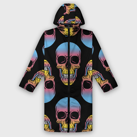 Дождевик унисекс 3D с принтом Neon skull в городе Новоалтайск,  |  | color | grin | jaw | neon | skull | teeth | неон | оскал | пасть | цвет | череп