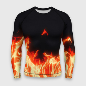 Мужской рашгард 3D с принтом Огонь в Тюмени,  |  | fire | в огне | взрыв | огненный | огонь | пожар | текстура
