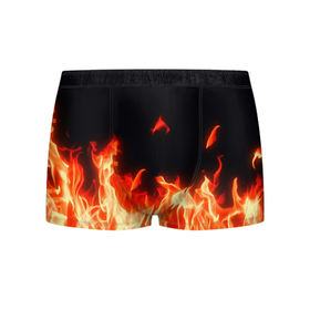 Мужские трусы 3D с принтом Огонь в Ухте, 50% хлопок, 50% полиэстер | классическая посадка, на поясе мягкая тканевая резинка | fire | в огне | взрыв | огненный | огонь | пожар | текстура