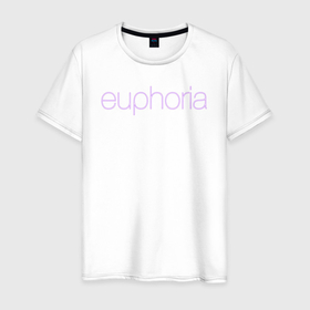 Мужская футболка хлопок с принтом Euphoria в Новосибирске, 100% хлопок | прямой крой, круглый вырез горловины, длина до линии бедер, слегка спущенное плечо. | Тематика изображения на принте: euphoria | hunter schafer | jules vaughn | rue bennett | zendaya | джулиус | джулс вон | зендайа | зендая | ру беннет | хантер шафер | эйфория