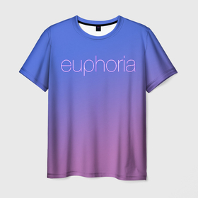 Мужская футболка 3D с принтом Euphoria в Петрозаводске, 100% полиэфир | прямой крой, круглый вырез горловины, длина до линии бедер | euphoria | hunter schafer | jules vaughn | rue bennett | zendaya | джулиус | джулс вон | зендайа | зендая | ру беннет | хантер шафер | эйфория