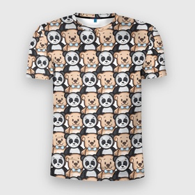 Мужская футболка 3D спортивная с принтом МИШКИ в Курске, 100% полиэстер с улучшенными характеристиками | приталенный силуэт, круглая горловина, широкие плечи, сужается к линии бедра | девушкам | детская | детям | женская | животные | медведи | медведь | медвежата | медвежатки | милота | милый | мишка | мишки | панда | пандочки | панды | паттерн