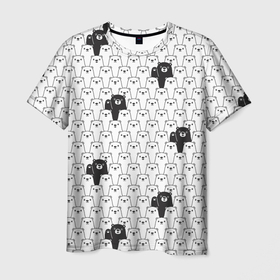 Мужская футболка 3D с принтом МИШКИ в Санкт-Петербурге, 100% полиэфир | прямой крой, круглый вырез горловины, длина до линии бедер | девушкам | детская | детям | женская | животные | медведи | медведь | медвежата | медвежатки | милота | милый | мишка | мишки | паттерн
