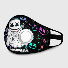 Маска из неопрена с принтом MARSHMELLO в городе Новоалтайск, неопрен 100% | Форма огибающая нос. Резинки для ушей с дополнительной резинкой на затылке. Клапан для выдоха для активного дыхания при занятиях спортом. Эластичный материал маски и окантовки для лучшего растяжения и прилегания маски.  | dj | marshmello | marshmellow | usa | америка | клуб | клубная музыка | мармело | маршмелло | маршмеллоу | музыка | музыкант