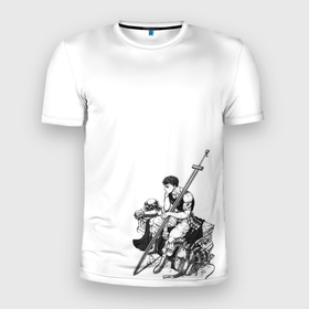 Мужская футболка 3D спортивная с принтом Берсерк сидит в Тюмени, 100% полиэстер с улучшенными характеристиками | приталенный силуэт, круглая горловина, широкие плечи, сужается к линии бедра | berserk | берсерк | гатс | манга | меч | чёрный мечник